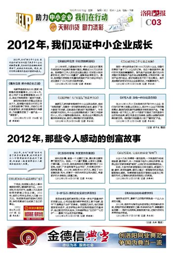 2012年温馨小城创业商机与友情故事